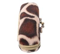 Beaupretty Lipstick Storage Mirror Travel Case Velvet, with Organizer Wrought Iron Compact Lipstick Holder, Button Closure Makeup Bag and Office