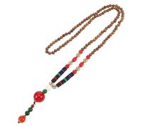 Beaupretty Long Ethnic Charm Pendant for Men Women Boho Feng Shui Jewelry with Selected Beads for Everyday Wear and Special Events