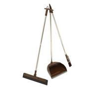Beaupretty Long-Handle Broom and Dustpan with Anti-Wind Stable Shovel for Indoor Cleaning Ergonomic Household Sweeper for Wood Tile Cement Floors Gift for Home and Office Use