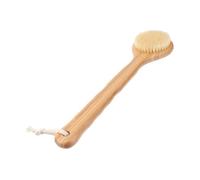 Beaupretty Long Handle Shower Brush Body Scrub Mane Soft Back Scrubber for Exfoliating(Natural Color)