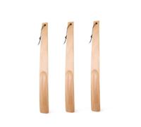 Beaupretty Long Handled Wooden Shoe Horn Tool for Men Women Seniors Pregnancy Solid Wood with Thick Handle for Easy Sliding and Ankle Protection Shoe Helper for Elderly and Family Use