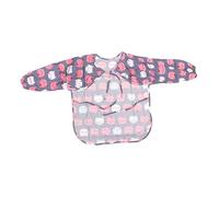 Beaupretty Long Sleeve Apron with Cat Pattern and Easy Clean Eating Bib for Years Old Red Stain Resistant Protection for Mealtime and Art Activities