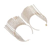 Beaupretty Long Tassel Chandelier Earrings for Women Lightweight Rhinestone Dangle Jewelry Durable Sparkling Bridal Drop for Weddings and Special Occasions European American Fashion Style