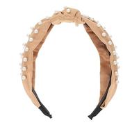 Beaupretty Lovely Pearl Headband Delicate Knot Design for Party Hair Wear Elastic Hair Bands Made of Fabric for Girls Accessories