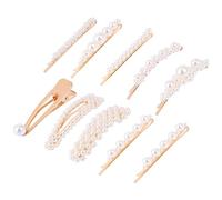 Beaupretty Luxury Pearl Hair Clip Set 10pcs Hair Barrettes Pins for Women Party Headwear Chic Elegant