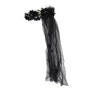 Beaupretty Luxury Tulle Bridal Veil Rose Floral Headdress Hair Band for Wedding Festive Party Accessory for Bride