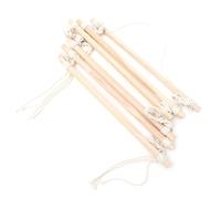 Beaupretty Macrame Hair Clip Holder Wall Hanging Decoration with Wooden Rod and Cotton Rope, Elegant Beige Hair Bow Organizer for Girl's Bedroom Or behind The Door