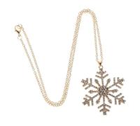 Beaupretty Magical Snowflake Pendant Necklace for Women Rhinestone Jewelry Winter Necklace for Women Christmas Decoration