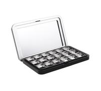 Beaupretty Magnetic Eyeshadow Organizer Palette with 18-grid Matte Black Makeup Storage Box for Diy Lipstick and Blush Refillable Containers, Suitable for Professional and Travel Use