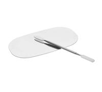 Beaupretty Makeup Mixing Palette Set 2pcs Oval Nail Art Manicure Tray Cosmetic Foundation Blending Tool with for Professional Makeup Artists