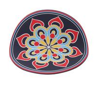 Beaupretty Mandala Embroidered Sound Bowl Cushion Large Rounded Meditation Mat Durable Religious Pad Comfortable Non Slip for Crystal Singing Bowls Sound Bath Use