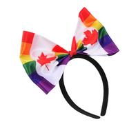 Beaupretty Maple Leaf Bow Headband for Women and Lightweight Comfortable Hairband with Elegant Bow Design Party Headdress for Canadian National Day and Festive Occasions