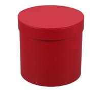 Beaupretty Matte Red Round Mini Flower Bucket Box for Bouquet Packaging, Small Floral Vase Holder Suitable for Wedding and Birthday Present Wrapping