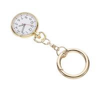 Beaupretty Medical Quartz Pocket Watch with Luminous Dial Hanging Nurse Watch for Healthcare Professionals Dial Portable Design with Key Buckle for Convenient Bag Belt Attachment