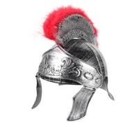 Beaupretty Medieval Roman Soldier Helmet Silver Headgear Vintage Costume Prop for Cosplay Parties and Festivals Unisex Ancient Hat