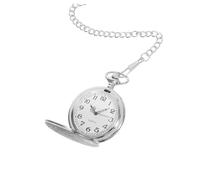 Beaupretty Men Classic Mechanical Pocket Watch with Chain Retro Arabic Numerals Dial Precise Timekeeping Metal Finish Secure Flip Cover Suitable for Formal and Casual Use
