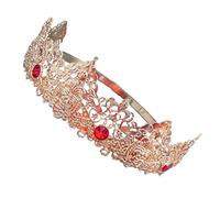 Beaupretty Men's Crown Headpiece Zinc Alloy Royal Crown for Kings and Princes Rhinestone Embellished Costume Accessory for Parties and Performances