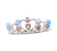 Beaupretty Mermaid Seashell Tiara Headband for Ocean Birthday Costume with Shimmering Sequins Fake Pearl Hair Hoop Handcrafted for Party and Halloween