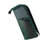 Beaupretty Mesh Translucent Cosmetic Brush Bag 1 Piece Portable Makeup Brush Holder Zipper Standing Organizer for Women Travel Accessories