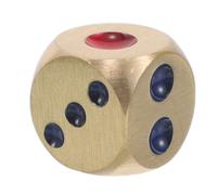 Beaupretty Metal Brass Dice Playing Games Dice Board Game Unique Design Colorful Beautifully Painted Easy to Clean Versatile Use and DIY Making