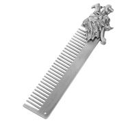Beaupretty Metal Hair Comb for Men Fine Tooth Pocket Comb Dragon Design for Beard Grooming and Hair Styling Compact and Portable Grooming Essential for Stylish Men