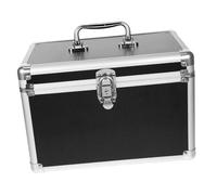 Beaupretty Metal Makeup Storage Box Safety Lock Large Cosmetic Case Organizer for Travel for Bathroom Accessory Storage