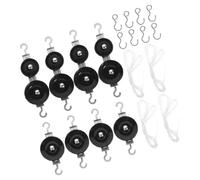 Beaupretty Metal Pulley Set for Physics Experiments with Storage Box 4 Fixed Pulleys 4 Ropes 8 Hooks Mechanics Teaching Kit for School Students for Educational Use