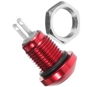 Beaupretty Metal round 8mm Self-resetting Push Button Switch Universal Auto Engine Starter 12v Mini Momentary Control for Car Marine Portable Use