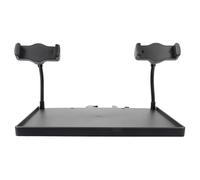 Beaupretty Mic Stand Tray with Large 24x17.5cm Deluxe Tray Double Phone Holder Clip-on Bracket Sound Card Shelf Holder for Studio Recording and Live Streaming