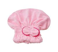 Beaupretty Microfiber Hair Drying Cap with Bow Knot Elastic Shower Cap for Rapid Drying Soft Coral Fleece Hair Towel for Women for Bathing Makeup and Gym Use Bow Detail Random Color