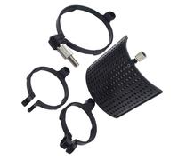 Beaupretty Microphone Plastic Protective Mic Guard and Noise Reduction U-shape Pop Filter with Clip-on Design Black Windshield Accessory for Desktop and Floor-standing Microphone Stands