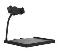 Beaupretty Microphone Sound Card Tray Clamp, Small 20x14cm Microphone Stand Rack Shelf, Multifunctional Holder for Live Broadcast and Desktop Use, Includes Leather Storage Box