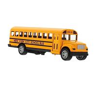 Beaupretty Mini Alloy School Bus with Pull Back Action Realistic Educational Vehicle Model for Boys Energy Saving Die Cast Bus Birthday Christmas Holidays