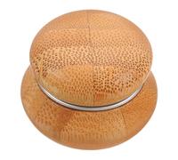 Beaupretty Mini Bamboo Cosmetic Jars Set of 6 Refillable Screw Cap Containers for Travel Vintage Style Portable Storage for Creams and Lip Balms