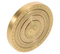 Beaupretty Mini Brass Feng Shui Compass with Smooth Rotation, Golden Traditional Luopan Desk Decoration and Collectible with Oriental Artistic Appeal for Home and Office