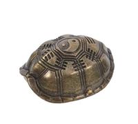 Beaupretty Mini Feng Shui Turtle Shell Divination Prop Brass Figurine for Fortune Telling Taoist I Ching Inspired Desktop Decor for Health Wealth Luck Unique Animal Art