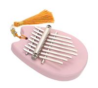 Beaupretty Mini Kalimba Thumb Piano Key Acrylic Finger Harp with Cute Bear Design Portable Musical for Interactive Play and Beginners Charming Pink Color
