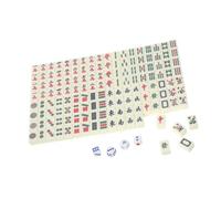 Beaupretty Mini Mahjong Set Portable Travel Game with Engraved Tiles and Racks Small Lightweight Chinese Mahjong for Home Party Bar Entertainment Creative Gift