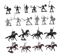 Beaupretty Mini Medieval Knight Figurines with Horse Models Weather Resistant Tiny Soldiers for Sand Table Landscaping Paint Safe for Adults Role Playing Games