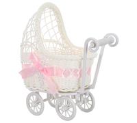 Beaupretty Mini Plastic Candy Basket with Versatile Functionality and Easy Portability, Handcrafted Beauty in Pink, for Entertaining and Celebrations as A Charming Flower Girl Storage Trolley