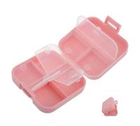 Beaupretty Mini Portable Pill Organizer with 7 Sealed Compartments Small Compact Medicine Holder Proof Travel Case for Daily Medication Storage