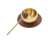 Beaupretty Mini Singing Bowl Enhances Heart Chakra Balance and Deepens Meditation Experience with Mallet and Cushion Metal and Felt Material for Yoga and Meditation for Sound Therapy