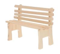 Beaupretty Mini Wooden Bench Model for Dollhouse Lifelike Park Bench Accessory for Fairy Garden Interior Decor Fine Craftsmanship Wooden Furniture