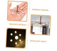 Beaupretty Miniature Chandelier Lamp for Mini House with Warm White LED Light Tiny Hanging Light Fixture for Dollhouse and Sandbox Decorative Mini LED Lighting for Creative DIY Playsets