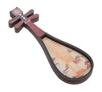 Beaupretty Miniature Chinese Pipa Dollhouse Lute Model Traditional Instrument for Dollhouse Decoration Photography Prop Collectible Accessory