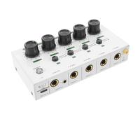 Beaupretty Miniature Mixing Console Channel Stereo Audio Mixer Low Noise Design Portable for Djs Recording and Podcasting in Music Studio White