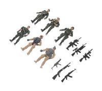 Beaupretty Miniature Soldier Models with Detailed Anti-terror Police Figures Realistic Tiny Military Figurines for Sand Table Decorations and Educational Play Safe Plastic Design