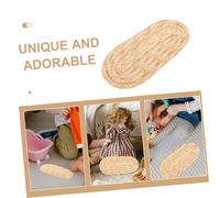 Beaupretty Miniature Straw Bonnet Doll Headwear Woven Craft Hat for Doll Accessories DIY Decoration Rustic Flat Cap and Party Supplies