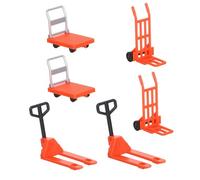 Beaupretty Miniature Traffic Model Orange Forklift Cart Pallet Truck Educational Moving Tools for Interactive Road Safety Play