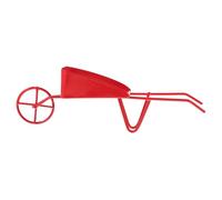 Beaupretty Miniature Vintage Metal Wheelbarrow for Dolls House Resistant Iron Tiny Barrow Micro Courtyard Scene Decor and Photography Prop Red
